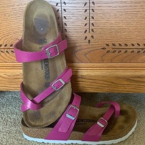 Birkenstocks pink leather